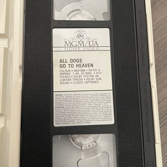 All dogs go to Heaven VHS - Picture 3 of 3